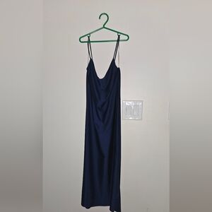 Elegant Navy Blue Slip Dress